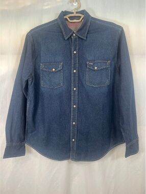 Levi's Dark Wash Denim Pearl Snap Western Shirt Men's Large